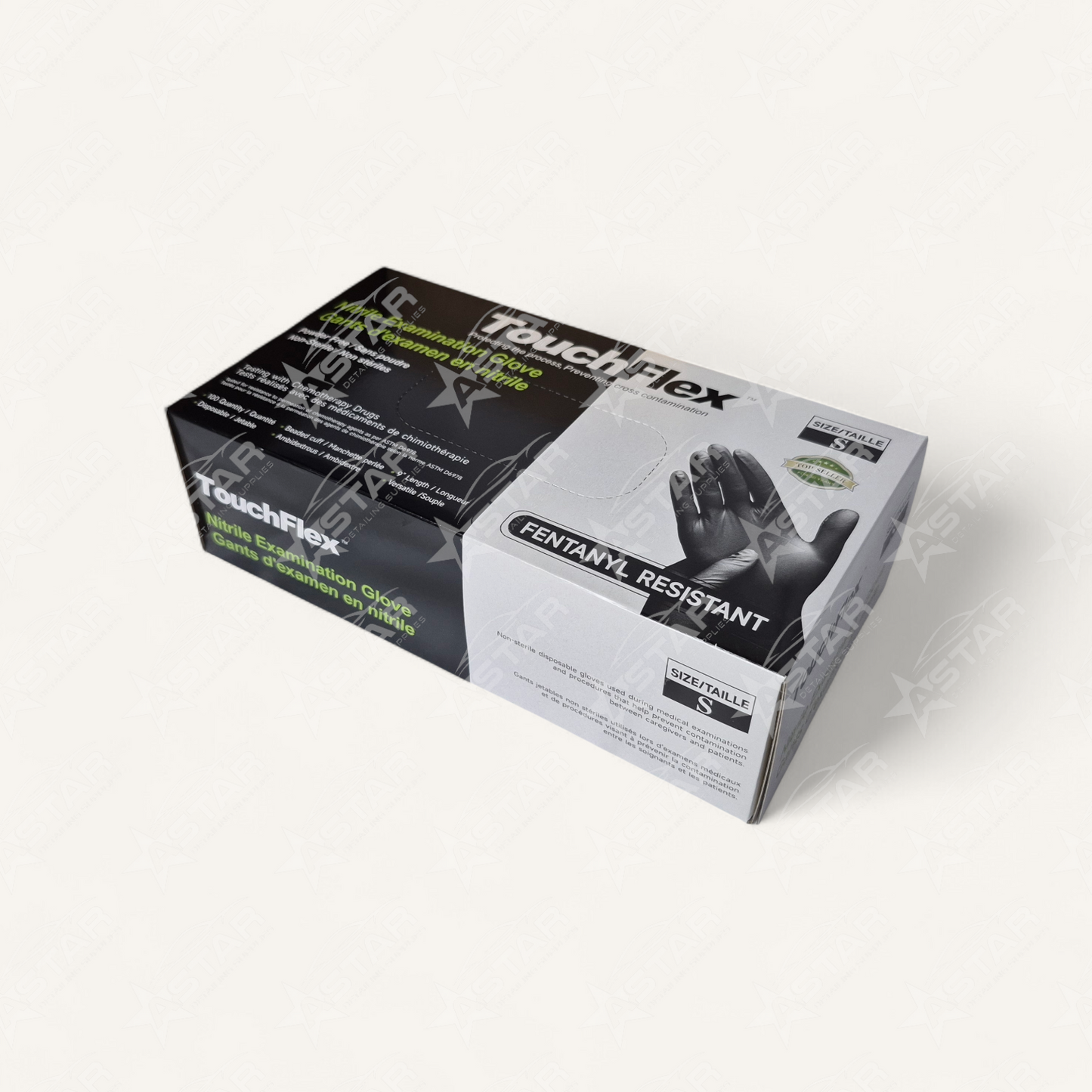 TouchFlex Black Nitrile Gloves 5MIL, 100pc (Small Available)